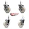 Service Caster 4'' Nylon Wheel Swivel 7/16'' Grip Ring Stem Caster Set 2 Brakes, 4PK SCC-GR20S414-NYS-TLB-716138-2-S-2 - alternate 4